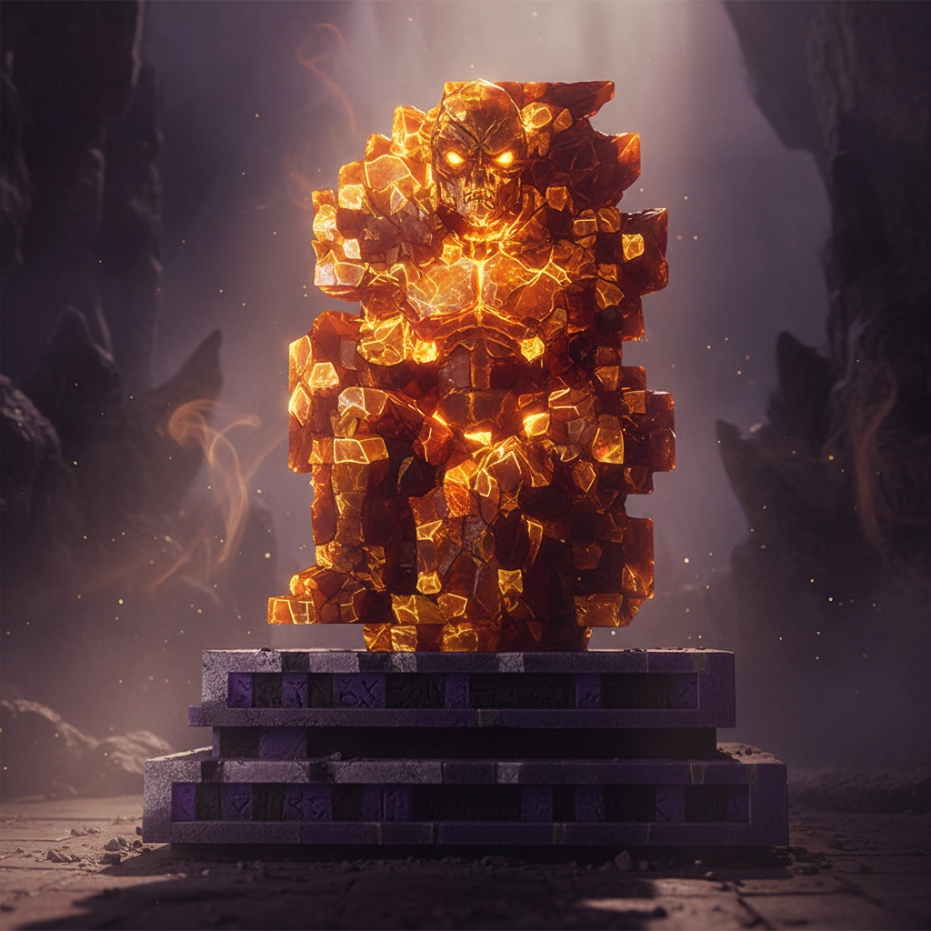 Orange Crystal Statue