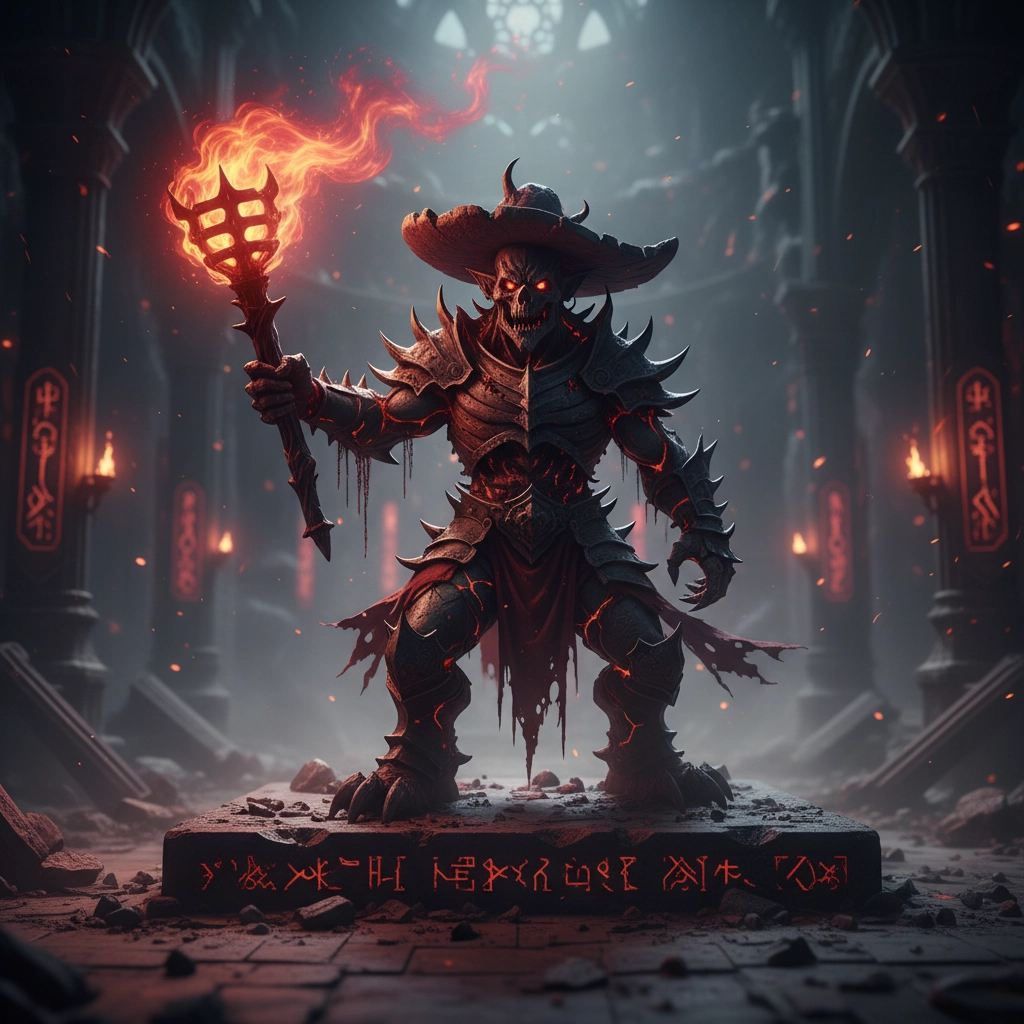 Fire Elementalist Statue